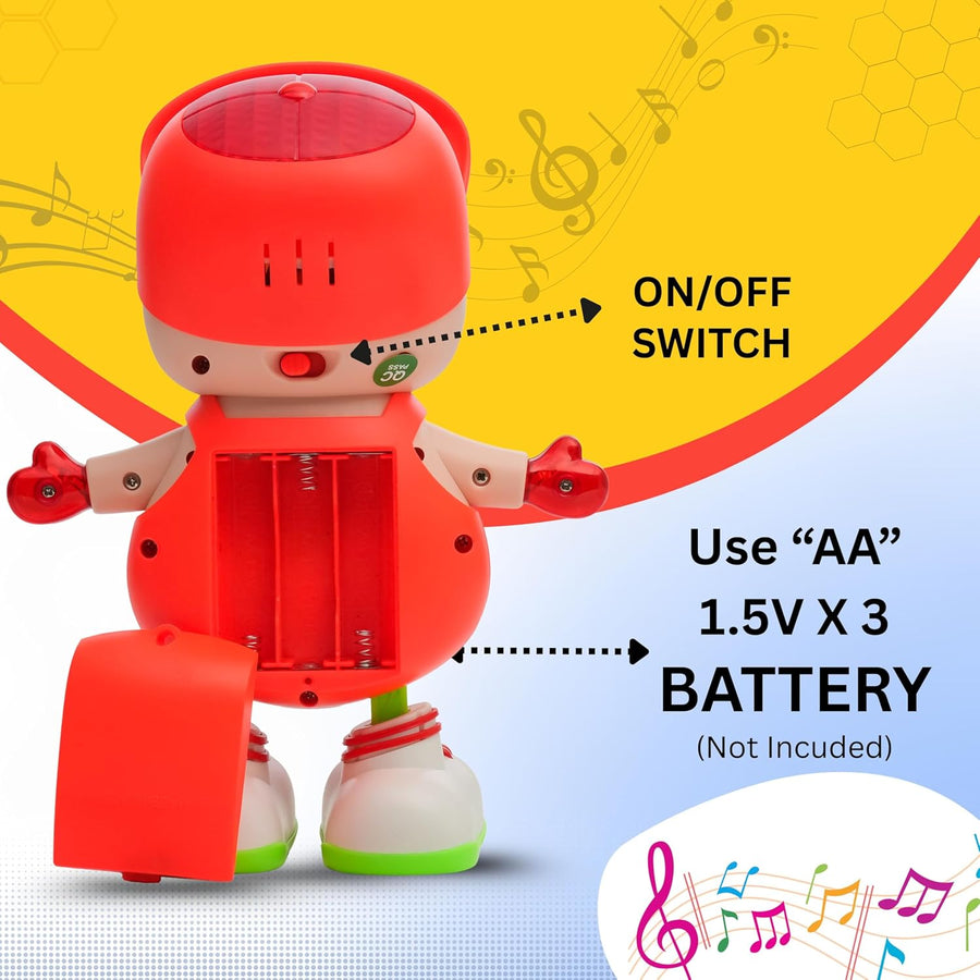 Dancing Buddy Electric Dancing Toy with LED Glowing Hands, Dynamic Music & Hand Flapping