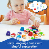 AlphaScoops – Montessori Ice Cream Alphabet Matching Game | 52 Pcs, 26 Letters & Words