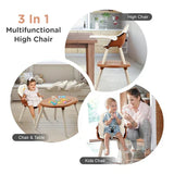 R for Rabbit 3-in-1 Multifunctional Baby High Chair - Brown Cream