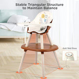 R for Rabbit 3-in-1 Multifunctional Baby High Chair - Brown Cream