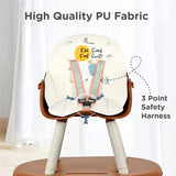 R for Rabbit 3-in-1 Multifunctional Baby High Chair - Brown Cream