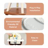 R for Rabbit 3-in-1 Multifunctional Baby High Chair - Brown Cream