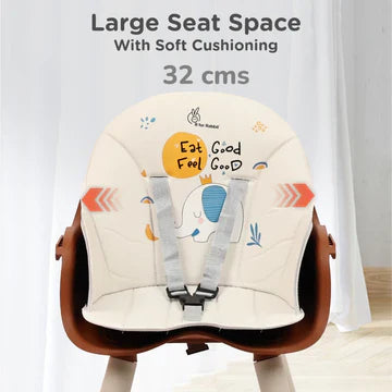 R for Rabbit 3-in-1 Multifunctional Baby High Chair - Brown Cream