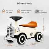 R for Rabbit Vintage Push Ride-On Car - Cream Brown