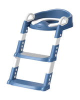 Hopop Step Up Ladder Potty Training Seat - With 6-Level Adjustable Ladder & Soft Cushion - Grey - 1 to 7 Years