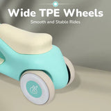 R for Rabbit Baby Balance Bike - Green Cream | 135° Steering, ABEC Bearing & Wide TPE Wheels