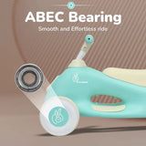 R for Rabbit Baby Balance Bike - Green Cream | 135° Steering, ABEC Bearing & Wide TPE Wheels