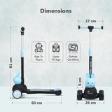 R for Rabbit Road Runner Bunny Kick Scooter - Black Blue