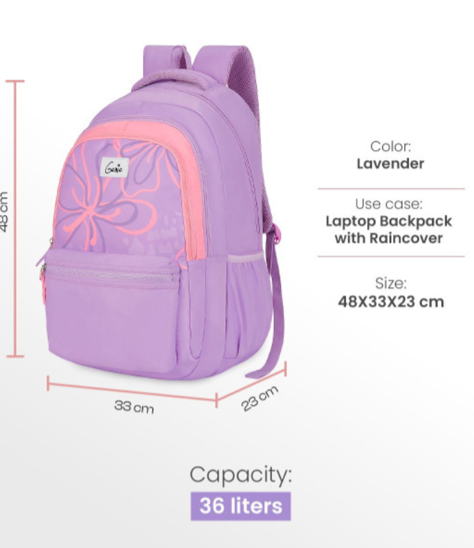Genie Rosalin 19 SB Women's School Backpack - Lavender