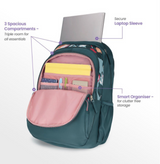 Genie Diasora 19 SB School Backpack - Dark Green