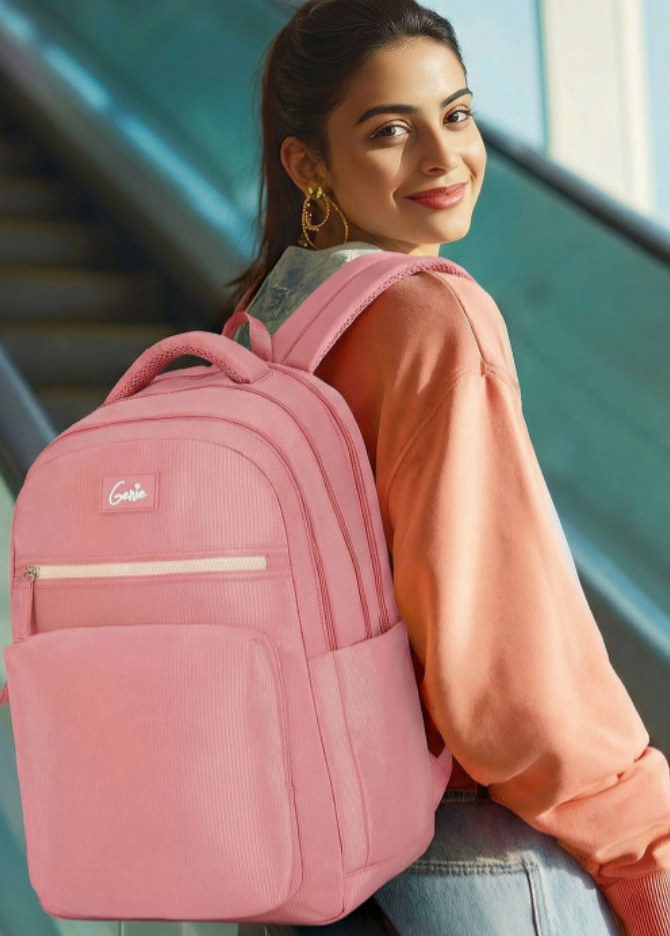 Safari Genie School Backpack - Dusky Peach (RUE 19 SB)