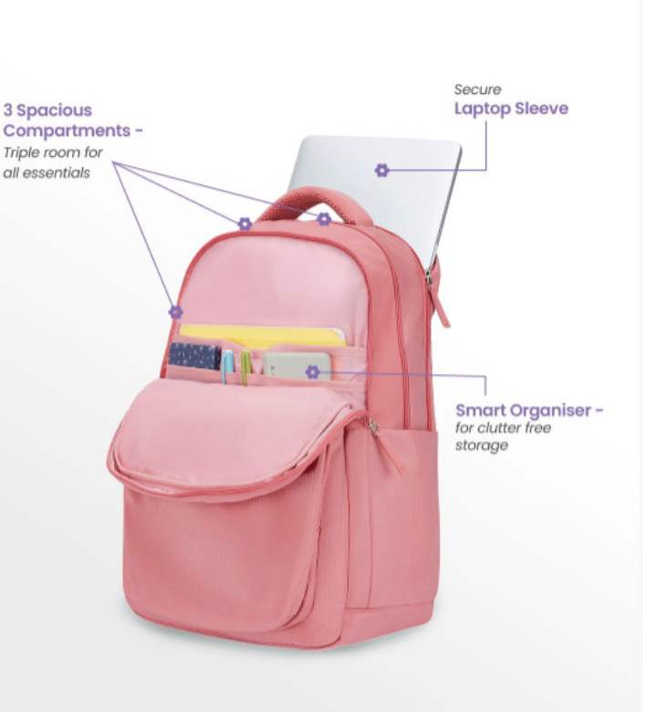 Safari Genie School Backpack - Dusky Peach (RUE 19 SB)