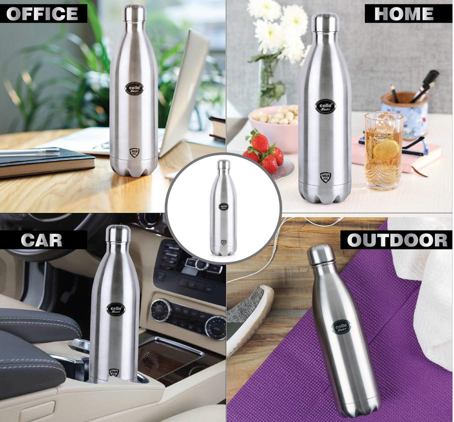 Cello Swift Stainless Steel Insulated Water Bottle - 1.5L (Silver)