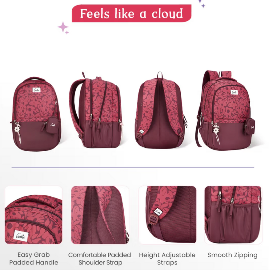 Genie Eleanor School Backpack - Rust (ELEANOR 19 SB)