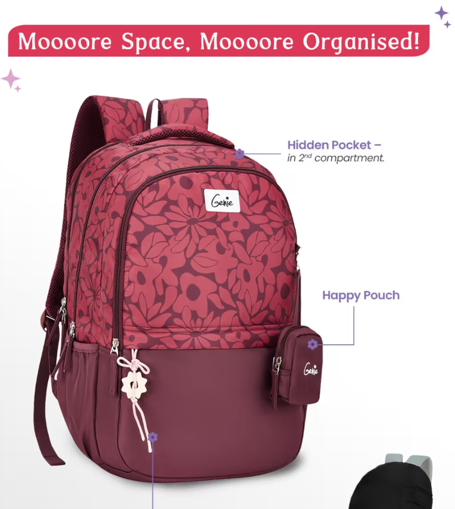 Genie Eleanor School Backpack - Rust (ELEANOR 19 SB)