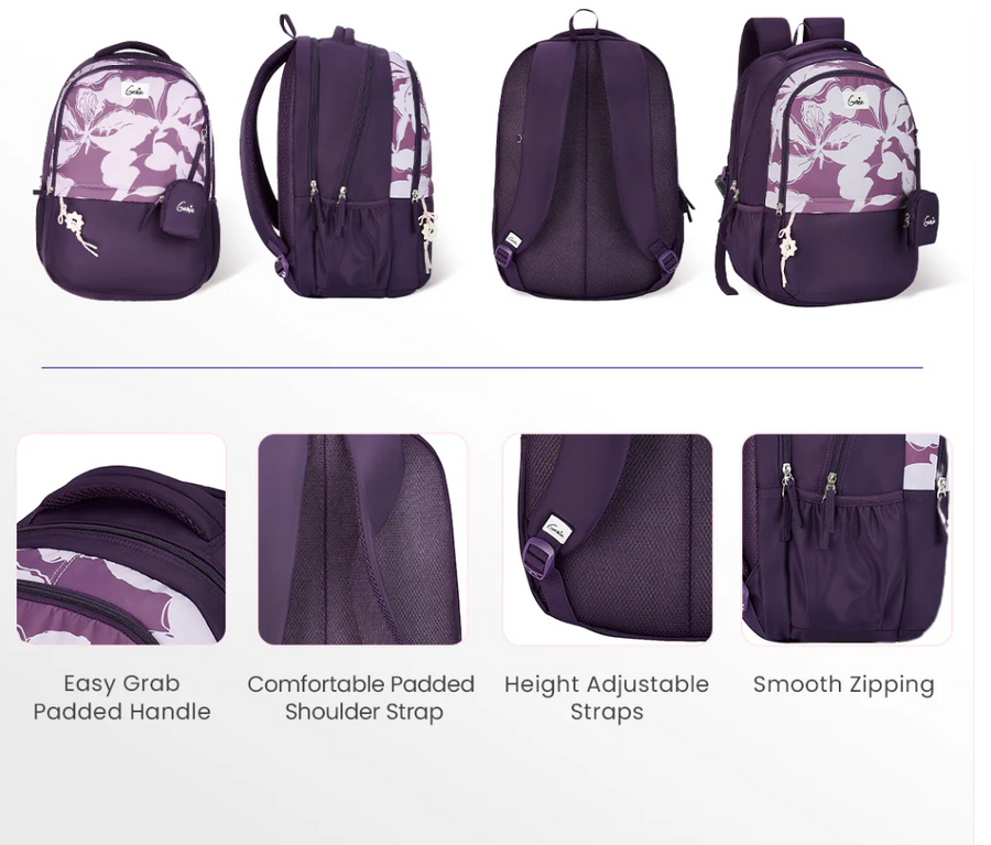 Genie Petone School Backpack - Wine Red (PETONE 19 SB)