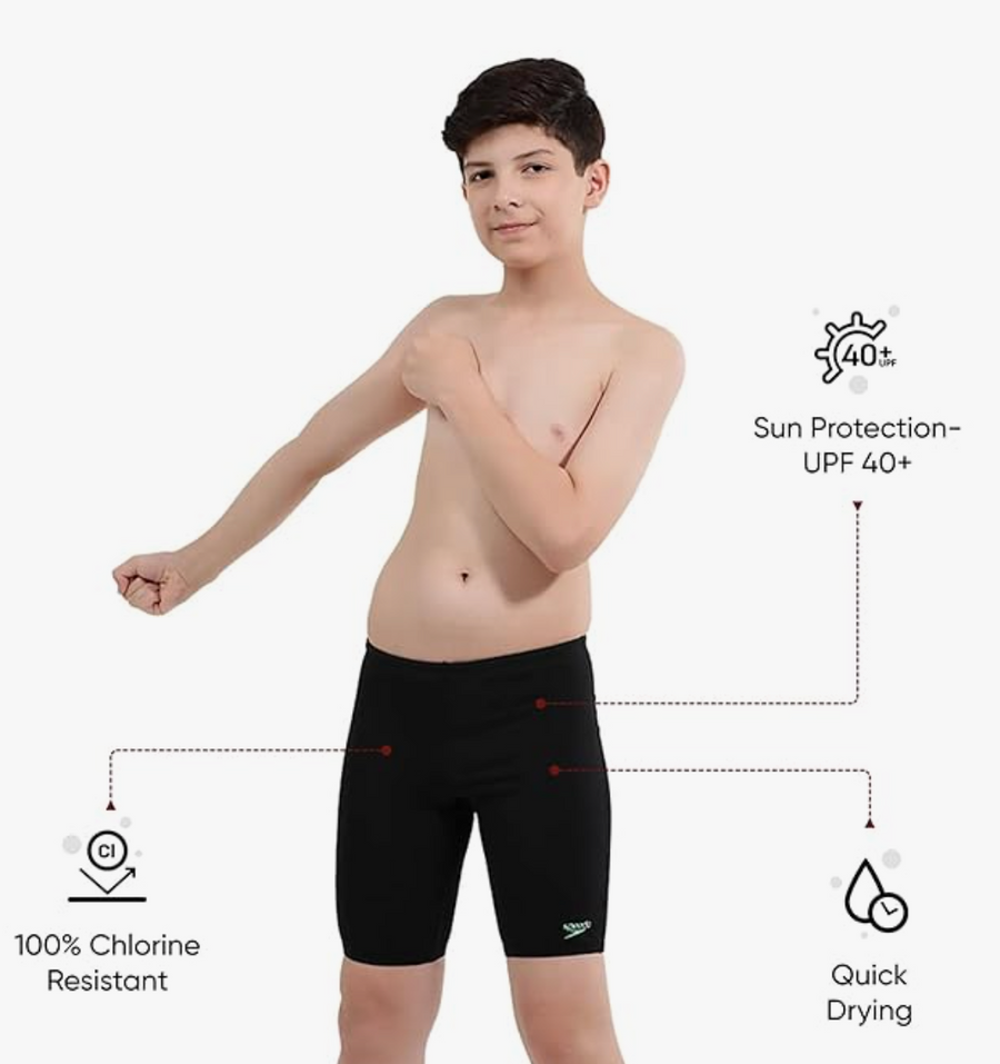 Speedo JM Houston Jammer – Kids Swimwear | TrueNavy/Watermelon | Size 32