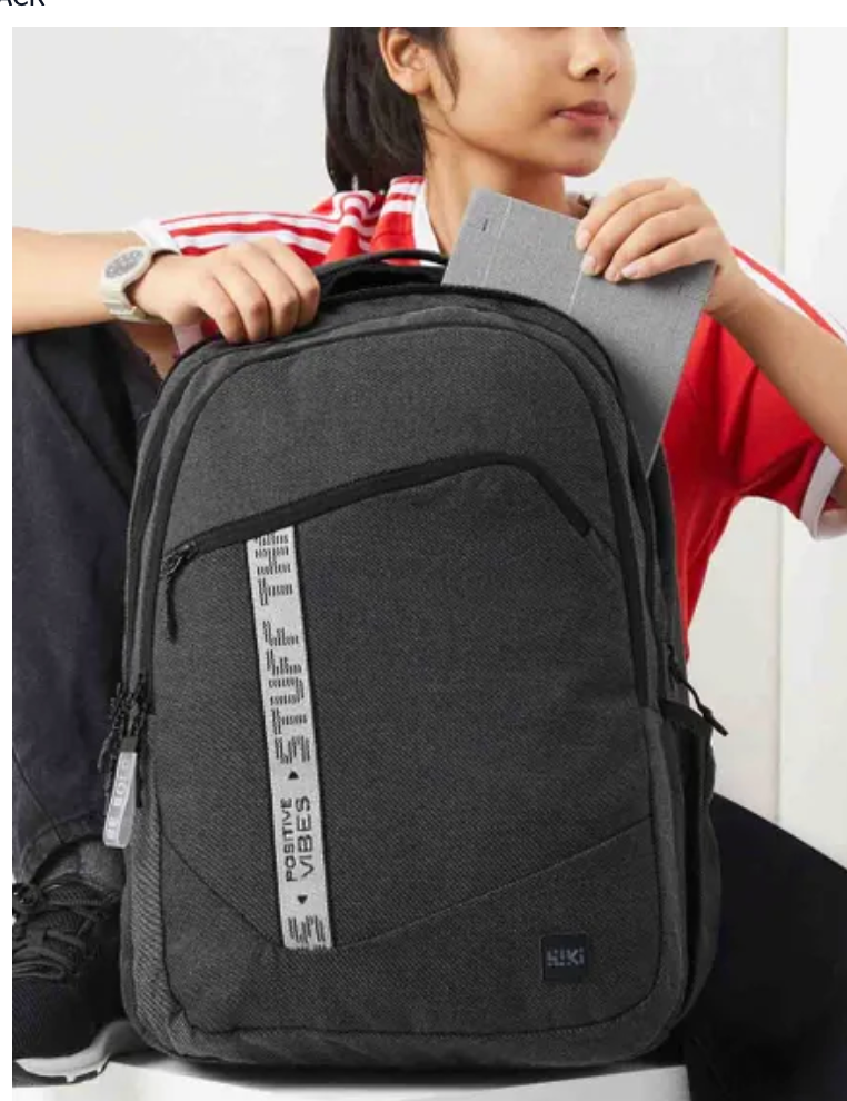 Wildcraft Wiki 4 Illusion 37.5L School Bag – Twill Black