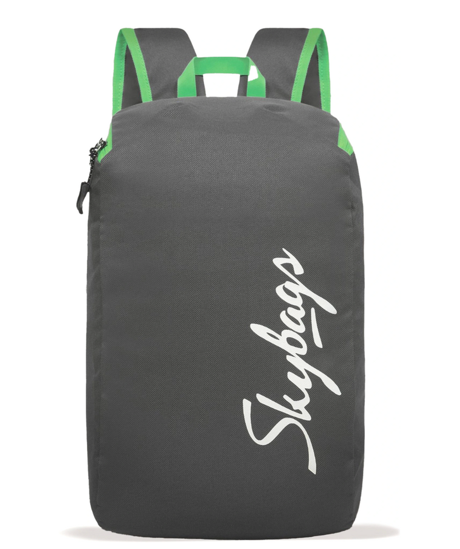 Skybags Klik Daypack 01 Backpack – Grey (Green & Orange)
