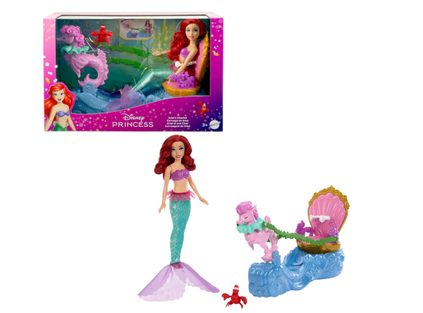 Disney Princess Ariel's Chariot Playset – Push to Roll
