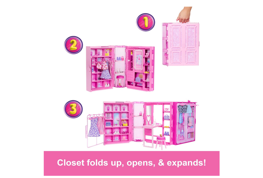 Barbie Dream Closet Playset with 25+ Pieces