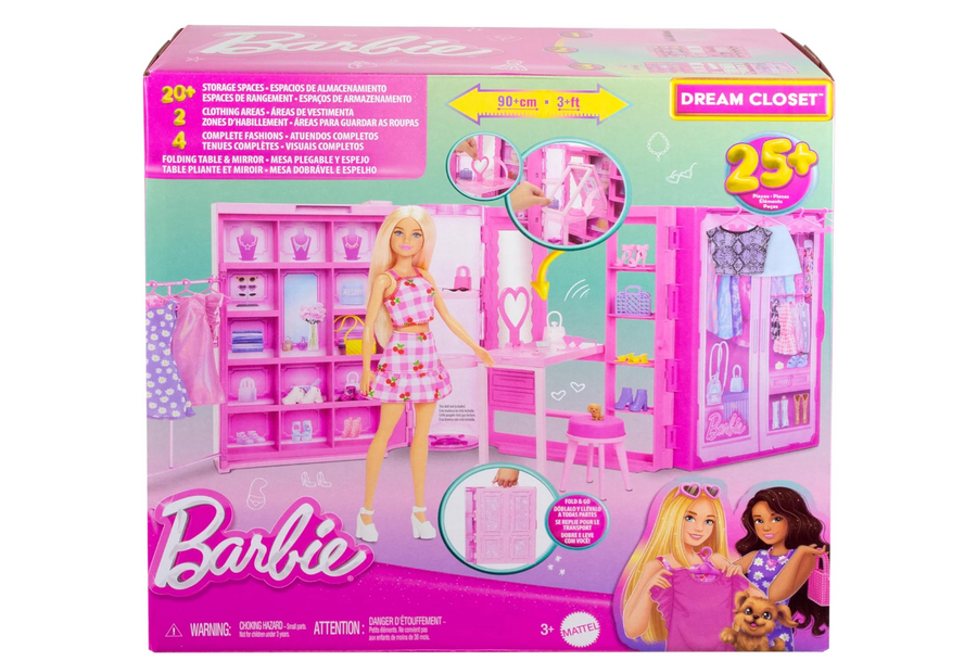 Barbie Dream Closet Playset with 25+ Pieces