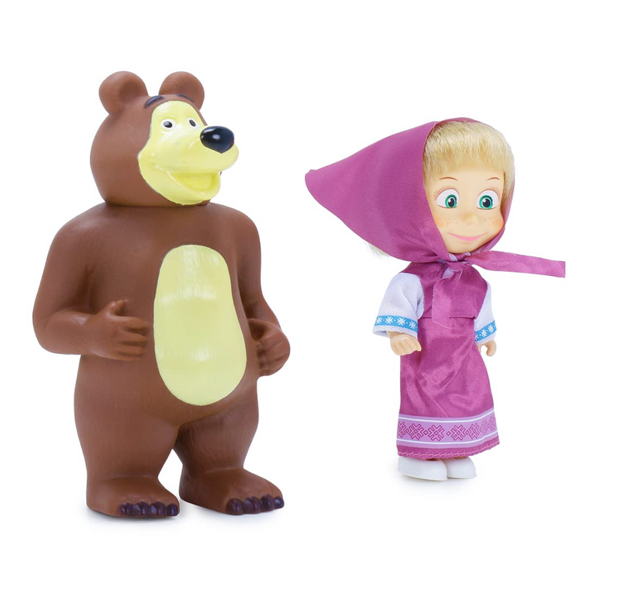Masha and the Bear – Mischievous Masha with Bear Figure Set