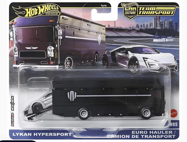 Hot Wheels Premium Car Culture Team Transport - Lykan Hypersport & Euro Hauler #85 (FLF56)