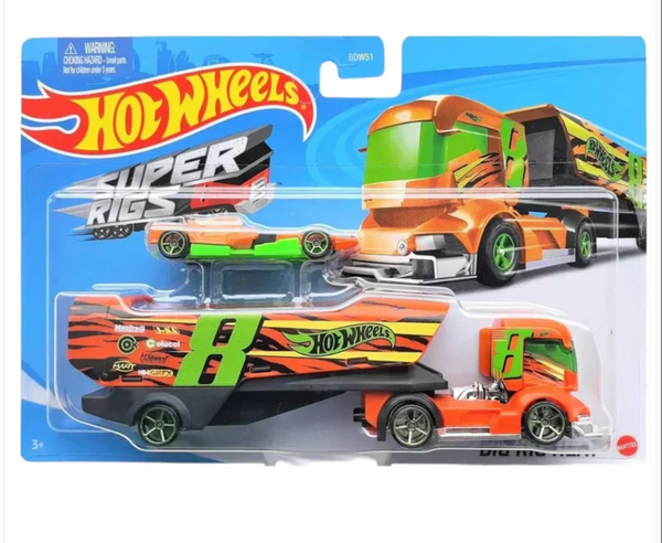 Hot Wheels Super Rigs - Big Rig Heat with F1 Race Car (FKW92)