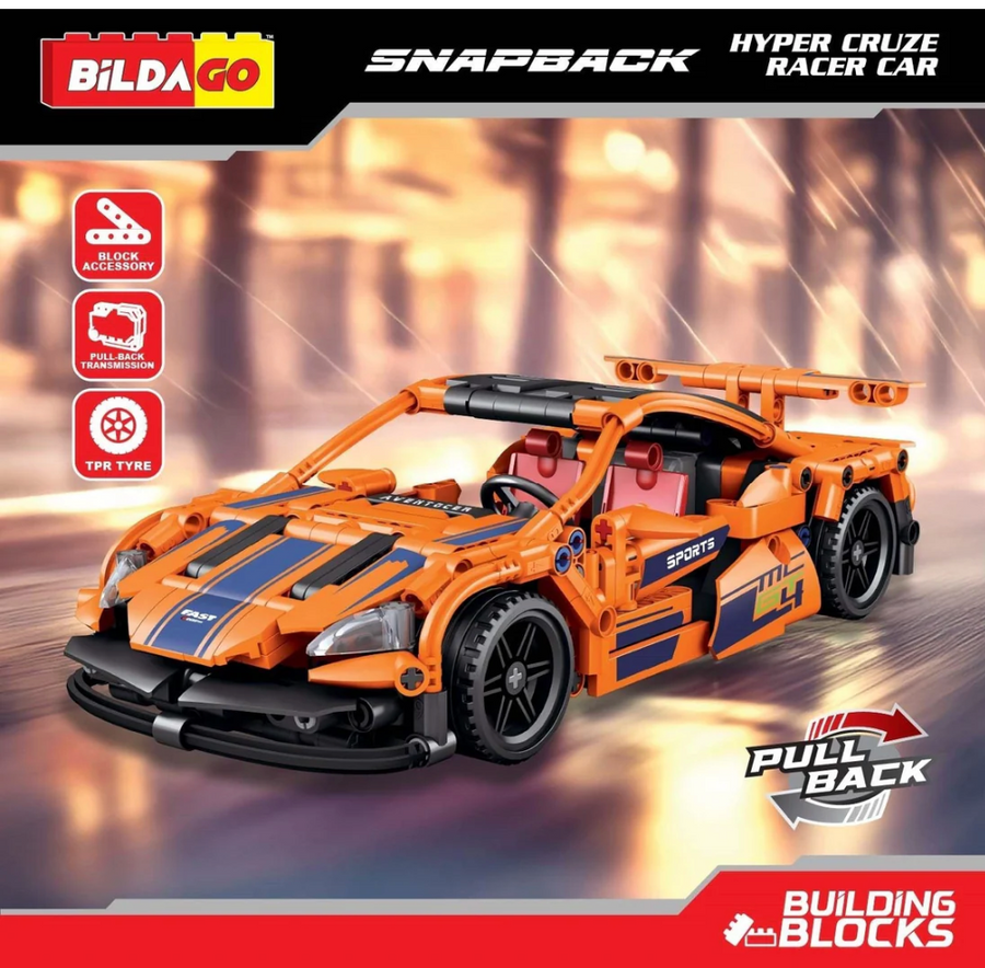 BildaGo Snapback Hyper Cruze Racer Car Building Blocks