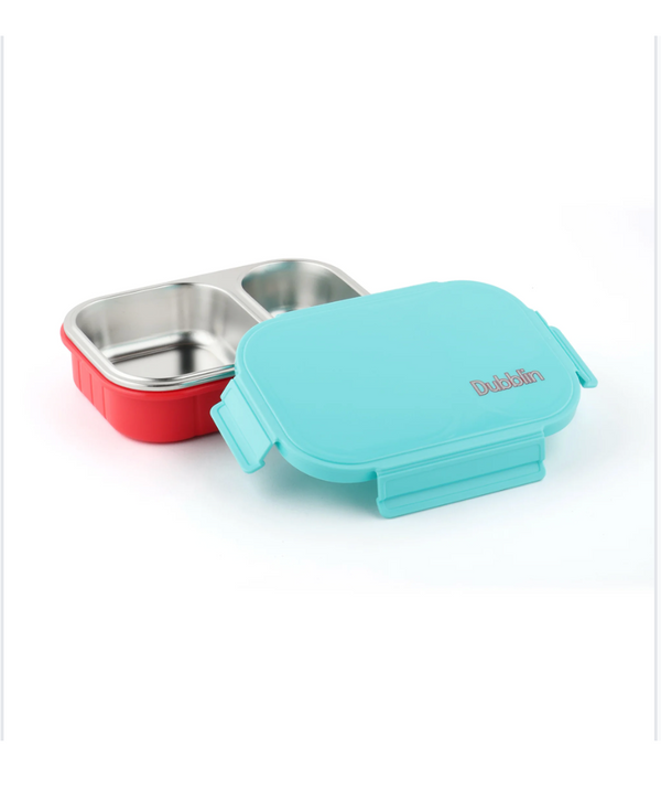 Dubblin Ricky Lunch Box – Stainless Steel, 2 Compartments, BPA Free