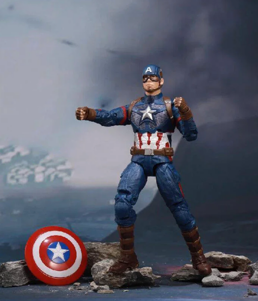 TakTak Toys Marvel Avengers Endgame Captain America Premium Action Figure with Shield