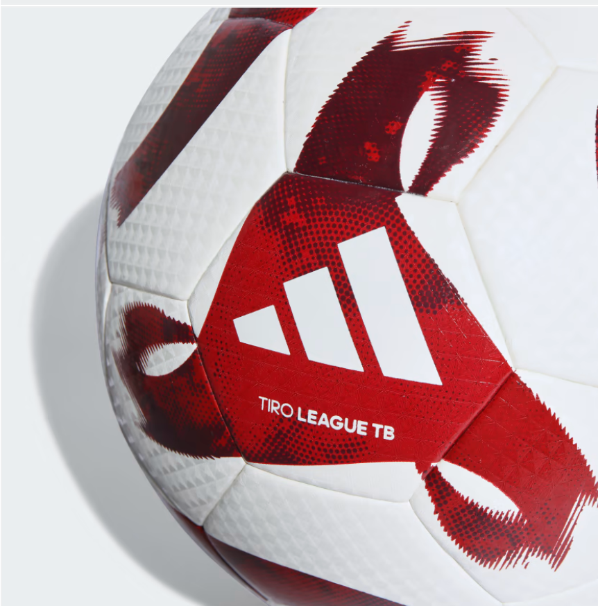 Adidas Tiro League TB Football – Size 5 | White-Team Maroon | Thermal Bonding