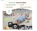 Curious Cub Play & Learn Montessori Kit – 8-in-1 Infant Sensory Box | 0-3 Months