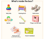 Curious Cub Play & Learn Montessori Kit – Level 3 | 8-in-1 Baby Sensory Box | 3 Months+