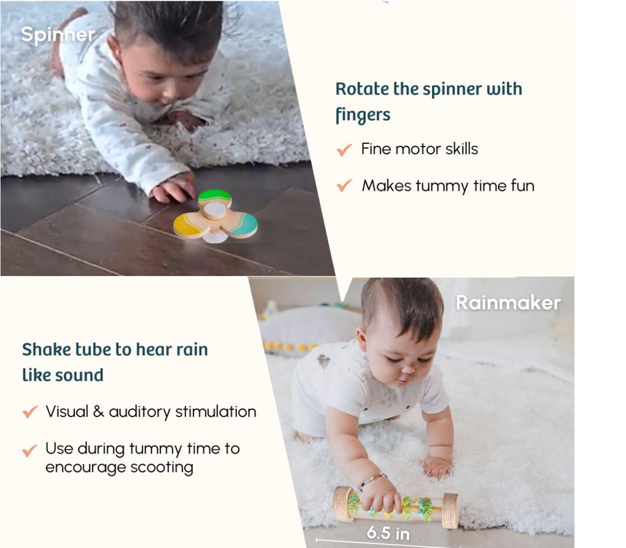 Curious Cub Play & Learn Montessori Kit – Level 3 | 8-in-1 Baby Sensory Box | 3 Months+