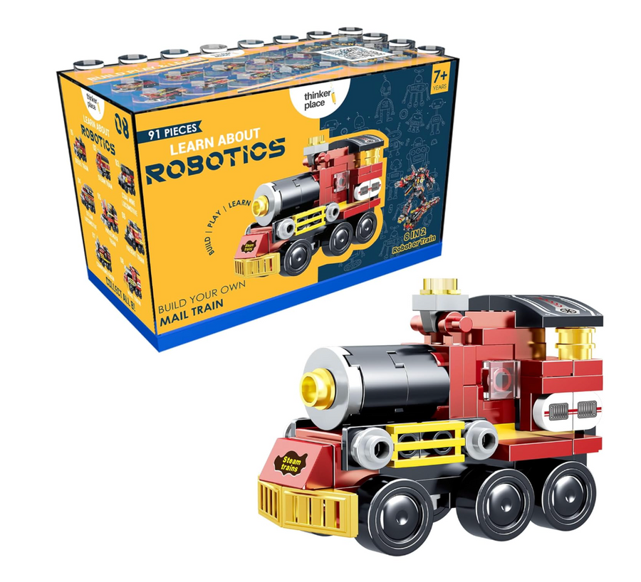 Learn About Robotics – Build Your Own Train Kit (8-in-2 Robot/Train, 7+ Years)