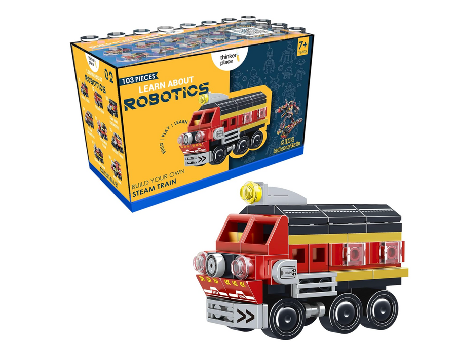 Learn About Robotics – Build Your Own Train Kit (8-in-2 Robot/Train, 7+ Years)