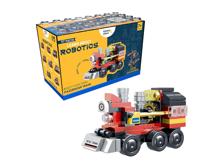 Learn About Robotics – Build Your Own Train Kit (8-in-2 Robot/Train, 7+ Years)