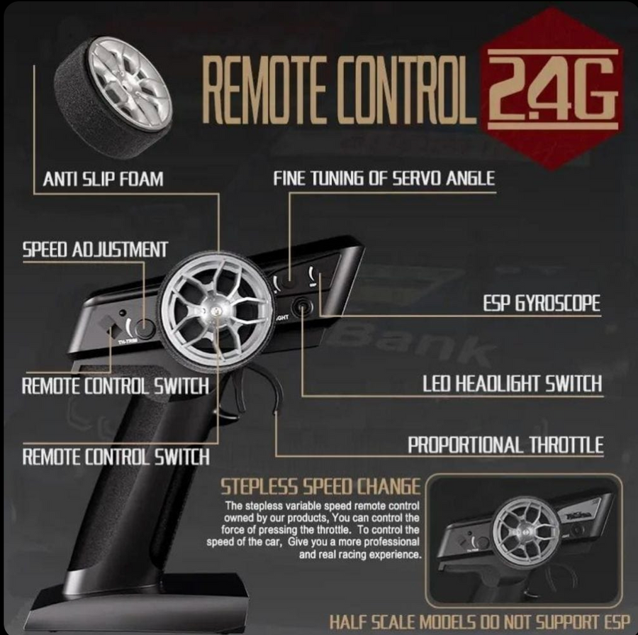 RC Drift Racing Car 4WD 1:16 with 2.4G Remote Control