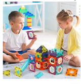 Light Magnetic Blocks - STEM Magnetic Marble Run Set 75 Pcs