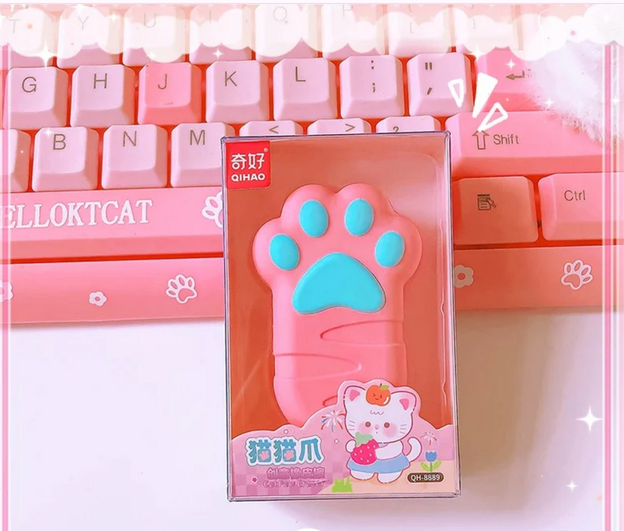 Kawaii Cat Paw Eraser – The Cutest Way to Erase!