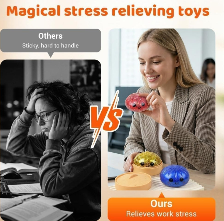 Glitter Dumpling Stress Relief Squeeze Toy