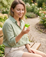 Crystal Apple Squishy - Woman in garden