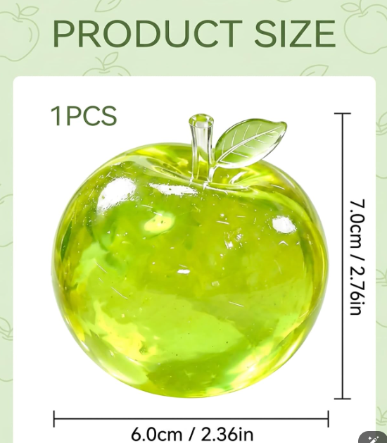 Crystal Apple Squishy - Product Size 6x7cm