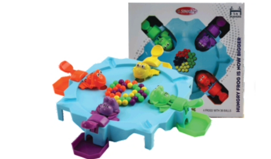 Hungry Frog Game 4 Player - product and box packaging