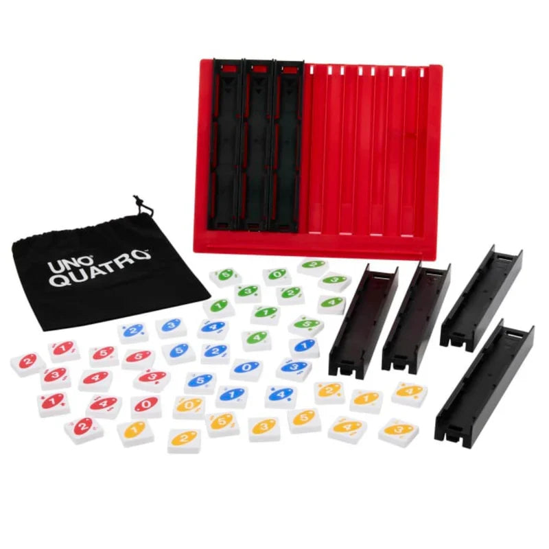 UNO Quatro Game – Drop & Swap Strategy Board Game for 2-4 Players