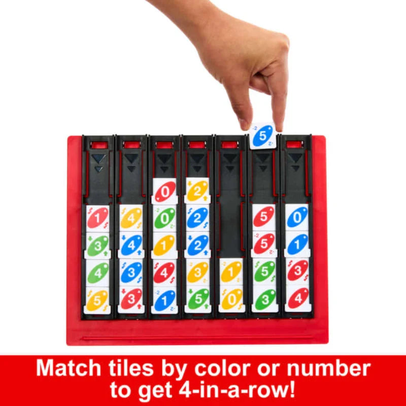UNO Quatro Game – Drop & Swap Strategy Board Game for 2-4 Players
