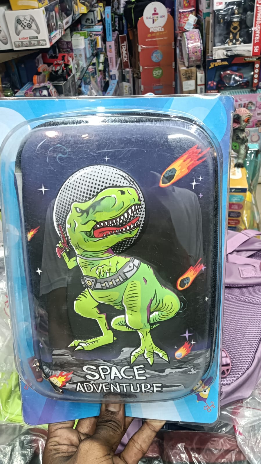 Space Adventure Dinosaur 3D EVA Hard Shell Pencil Case