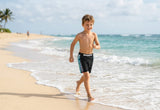 Konexpro Kids Sports Swim Shorts - Teal Graphic Panel